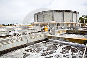 Aeration Basins at a Wastewater Treatment Plant photo