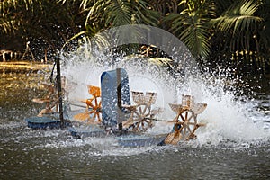 Aeration engine used on Cultivation fishery pond