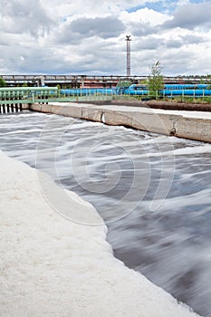 Aeration volumes for water in wastewater treatment plant