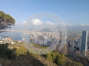 Aereal general view of Benidorm, Spain