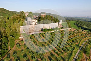 Aereal view castello Brolio