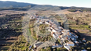 Aereal view of La Abejuela, Letur, Albacete, Spain