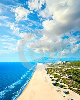 Aereal view of an untouched Patara Beach in Antalya,Turkey