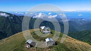 Aerial 4K footage of Artvin GÃ¼loÄŸlu Plateau with a drone.