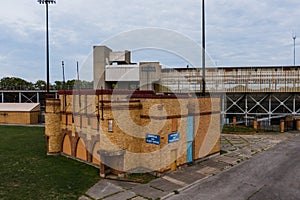 Aerial of Abandoned Baseball Stadium - Columbus, Ohio