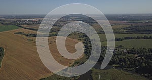 Aerial above agricultural field 4k 4096 x 2160 pixels