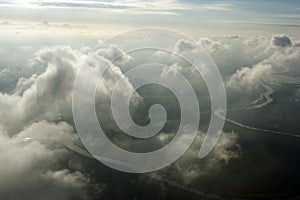 Aerial above clouds photo