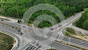 Aerial above a N Raleigh intersection.