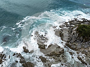 Aerial Abstract Of Rocks and Ocean