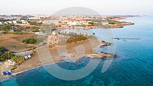 Aerial Agia Triada beach, Protaras, Cyprus