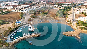 Aerial Agia Triada beach, Protaras, Cyprus photo