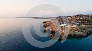 Aerial Agioi Anargyroi Chapel, Cavo Greco, Cyprus photo