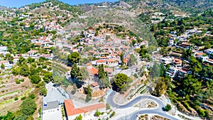 Aerial Agros village, Limassol, Cyprus