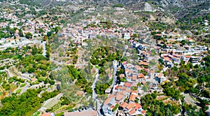 Aerial Agros village, Limassol, Cyprus