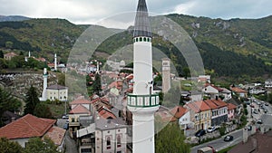 Aerial Alaca Mosque's Minaret