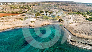 Aerial Ammos tou Kambouri beach, Ayia Napa, Cyprus