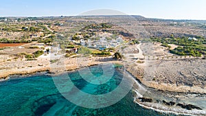 Aerial Ammos tou Kambouri beach, Ayia Napa, Cyprus photo