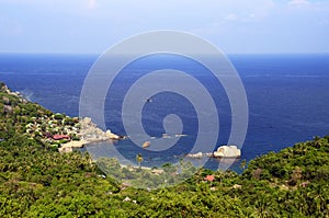 Aerial of Ao Hin Wong Bay - Koh Tao, Thailand