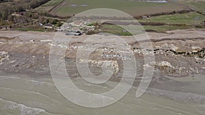 Aerial of Atherington and Climping beach