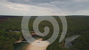 Aerial Australia Sydney Royal National Park Wattamolla Beach April 2018 Overcast Sunny Day 30mm 4K Inspire 2 Prores