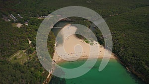 Aerial Australia Sydney Royal National Park Wattamolla Beach April 2018 Overcast Sunny Day 30mm 4K Inspire 2 Prores