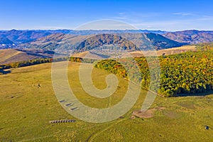 Aerial autumn scene