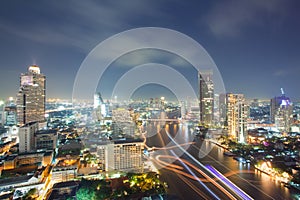 Aerial Bangkok Skyline