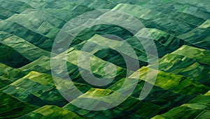 Aerial banner of lush green european countryside farmland fields in a typical village town setting