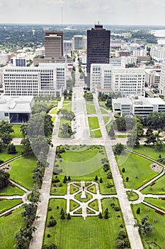 Aerial of baton Rouge with Huey