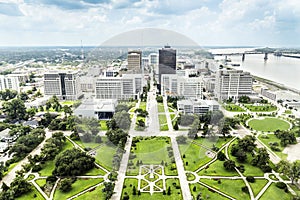 Aerial of baton Rouge with Huey photo