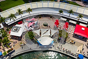Aerial Bayside Miami summer vibes tourist destination photo