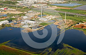 The aerial or bird view on Trans-Israel Highway