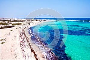 Aerial from Boca Grandi on Aruba island in the Caribbean photo