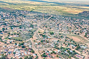 Aerial Botswana village
