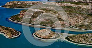 Aerial: Buccaneer Archipeligo of islands in the Kimberleys photo