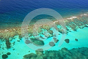 Aerial of Caribbean Coral Reef