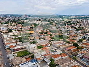 Aerial city scape in summer in Cuiaba Mato Grosso photo