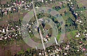 Aerial city view of Brussel outskirts