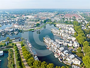 Aerial from the city Zeewolde in the Netherlands