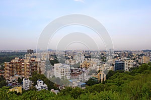 Aerial Cityscape with buildings, Pune, Maharashtra