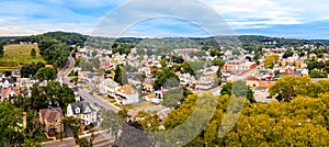 Aerial cityscape of Dover, New Jersey