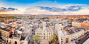 Aerial cityscape of Paterson, New Jersey