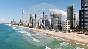 Aerial Cityscape Surfers Paradise, Gold Coast, Queensland, Australia