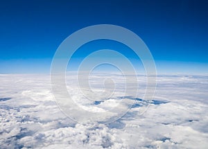 Aerial cloudscape in stratosphere