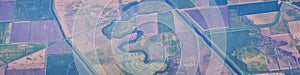 Aerial Cloudscape view over midwest states on flight over Colorado, Kansas, Missouri, Illinois, Indiana, Ohio and West Virginia du