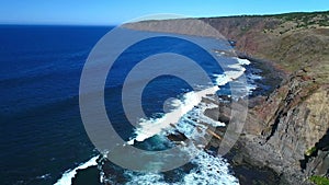 Aerial coastline view video loop