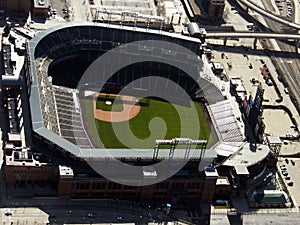 Aerial Coors Field - Colorado Rockies Baseball