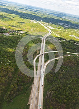 Aerial Countryside Highway