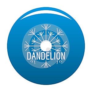 Aerial dandelion logo icon blue