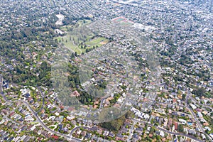 Aerial of Dense Housing in San Francisco Bay Area